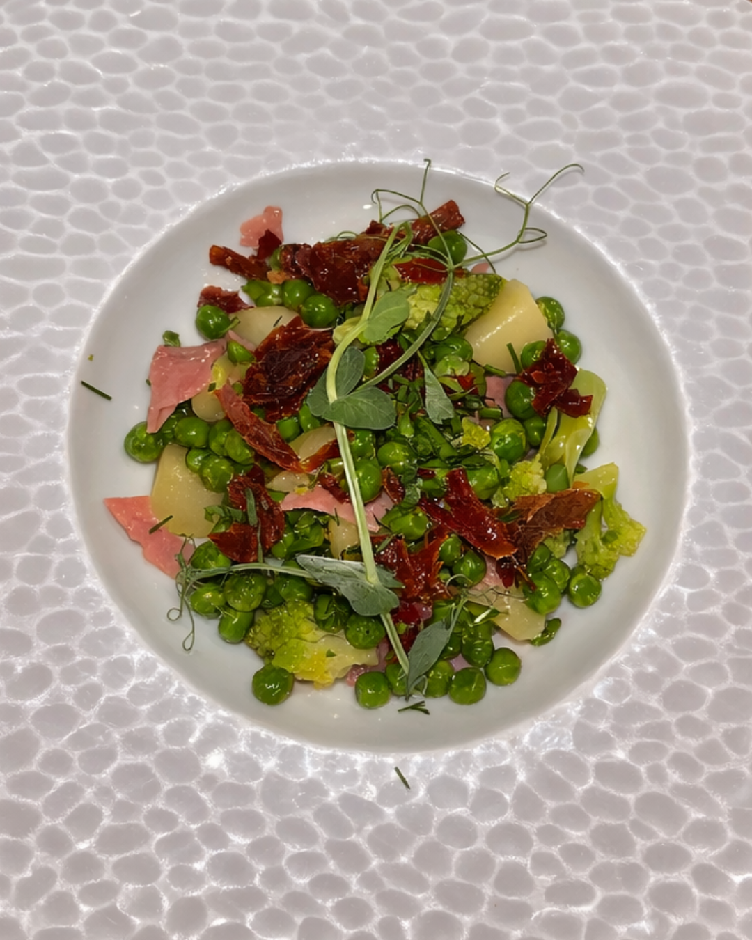 La “Table Verte” : l’apog&eacute;e des petit pois, f&egrave;ve et fleurs de courgettes &agrave; La Primatiale Villers-l&egrave;s-Nancy